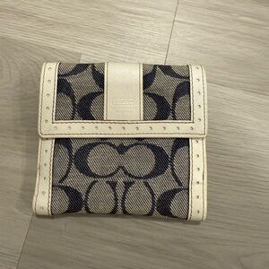 Coach vintage denim blue and white y2k Wallet